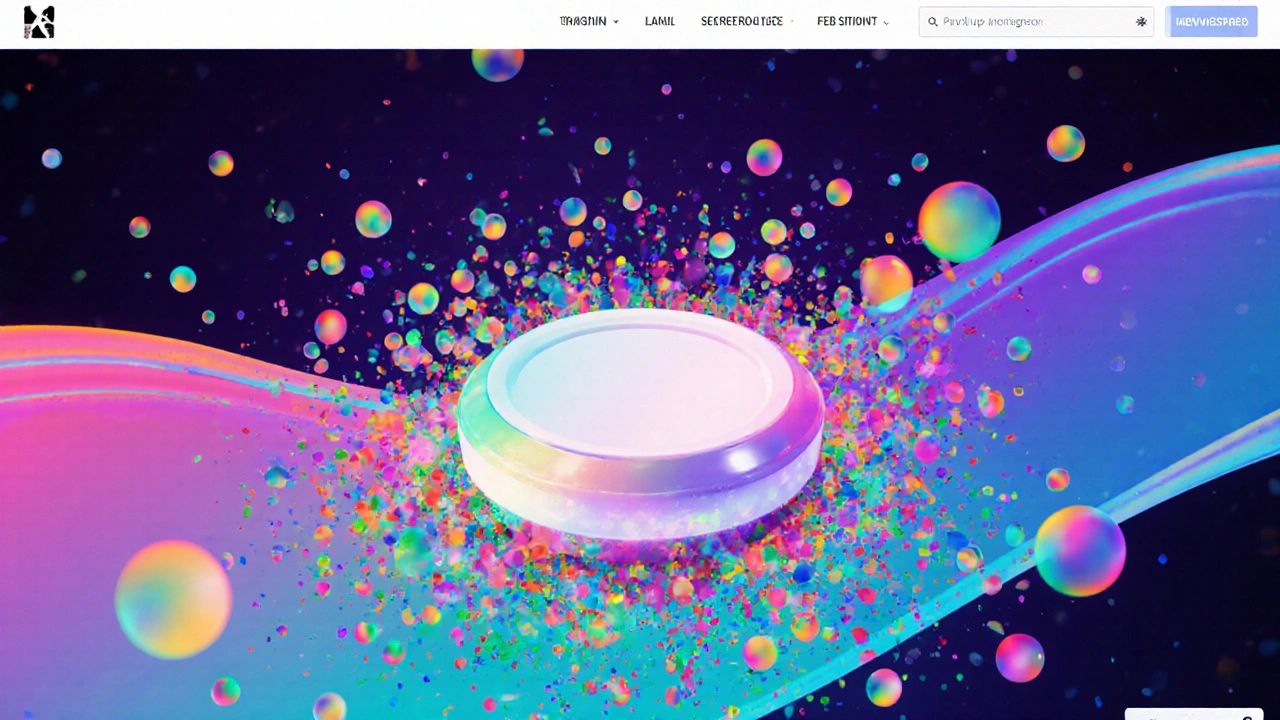 Web‑Seite mit großem Button, der beim Klick den Hintergrund in bunte Farbverläufe ändert.