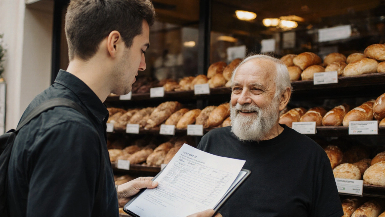 Freelancer gibt Bäckerin eine Anleitung für ein Python-Tool zur Bestandsverwaltung.