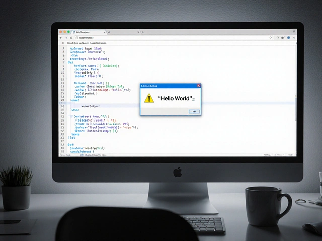 Wie schreibt man die korrekte JavaScript-Syntax für Hello World?