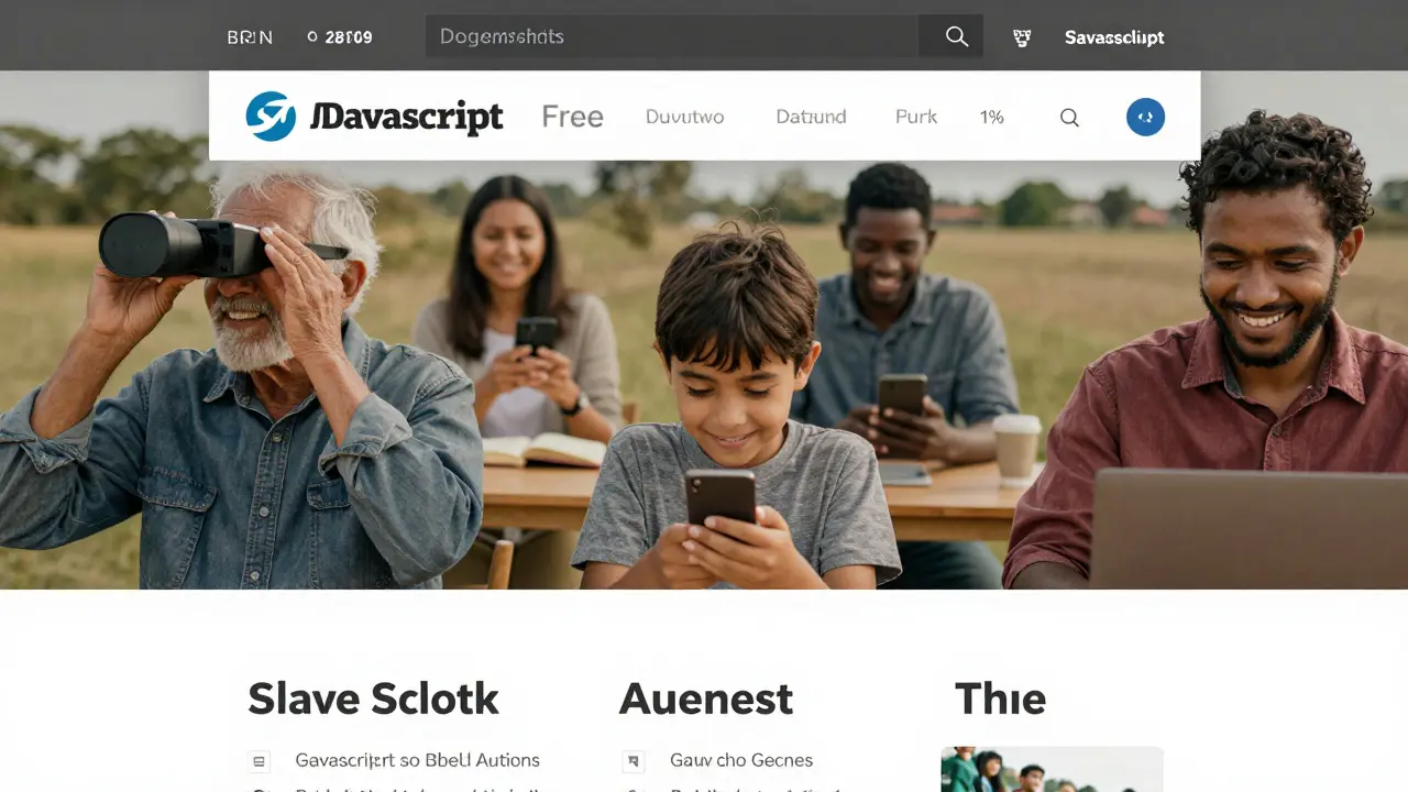 Verschiedene Nutzer zugreifen auf eine schnelle, barrierefreie Website ohne JavaScript.